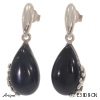 Earrings E3808-ON with real Black Onyx