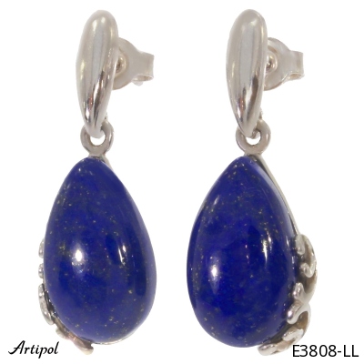 Earrings E3808-LL with real Lapis lazuli