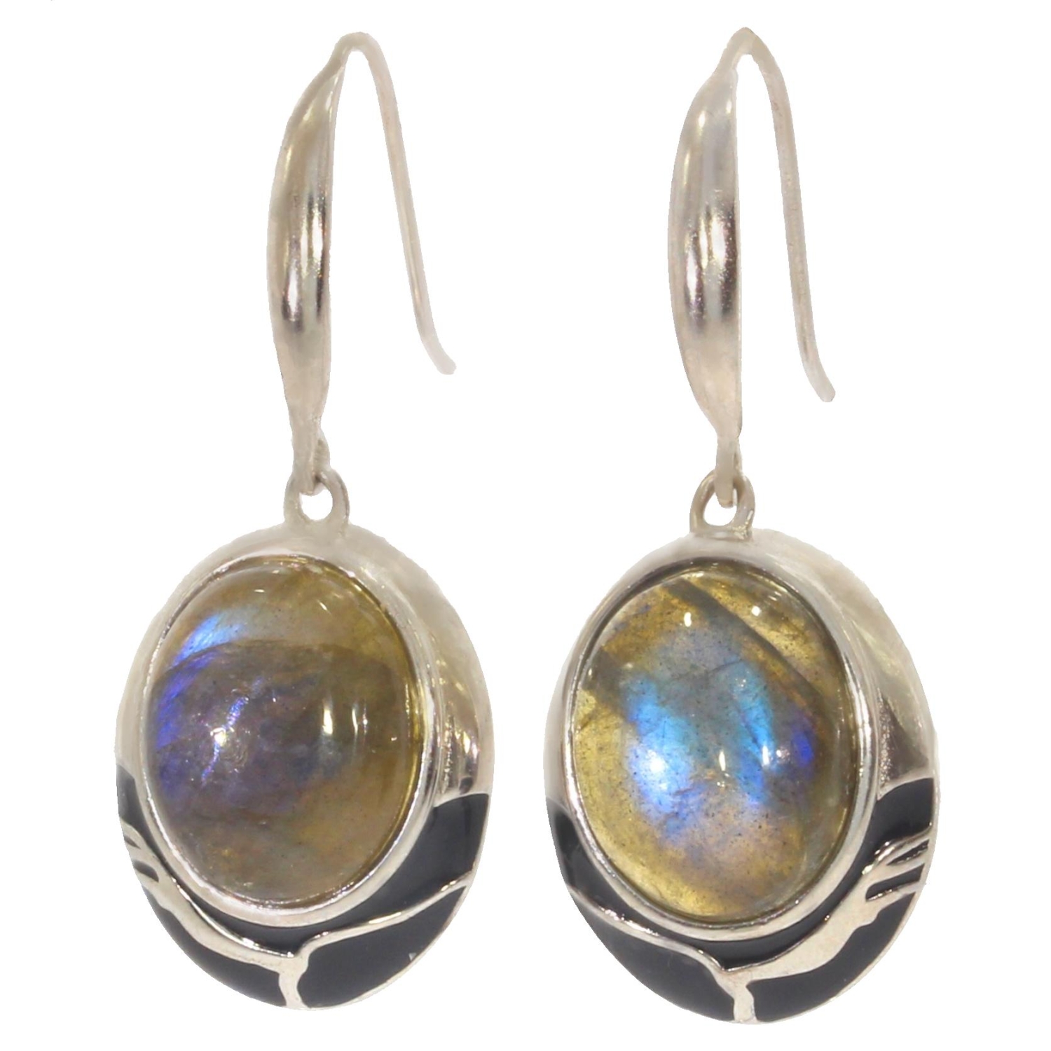 Paires De Boucles D'Oreilles Apatite Bleue Du Brésil Boules De 10 Mm De Grade A Courtes Ou Longues Avec Crochet Argent 925