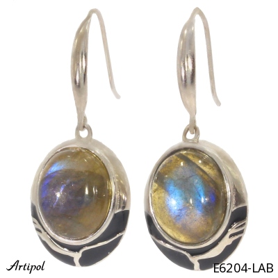 Earrings E6204-LAB with real Labradorite