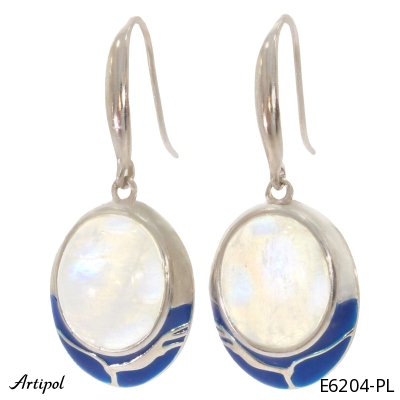 Earrings E6204-PL with real Moonstone