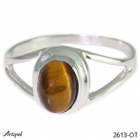Bague 2613-OT en Oeil de tigre véritable