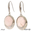 Earrings E6204-QR with real Rose quartz
