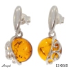 Earrings E3405-B with real Amber