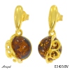 Earrings E3405-BV with real Amber
