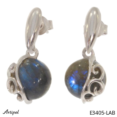 Earrings E3405-LAB with real Labradorite