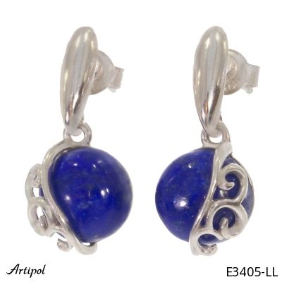 Earrings E3405-LL with real Lapis lazuli