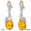Earrings E3406-B with real Amber