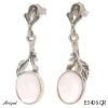 Ohrringe E3406-QR mit echter Rosenquarz