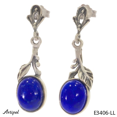 Earrings E3406-LL with real Lapis lazuli