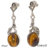 Earrings E3406-OT with real Tiger's eye