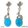 Earrings E3406-TQ with real Turquoise