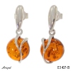 Earrings E3407-B with real Amber