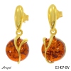 Boucles d'oreilles E3407-BV en Ambre véritable