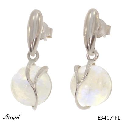 Earrings E3407-PL with real Moonstone
