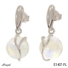 Earrings E3407-PL with real Moonstone