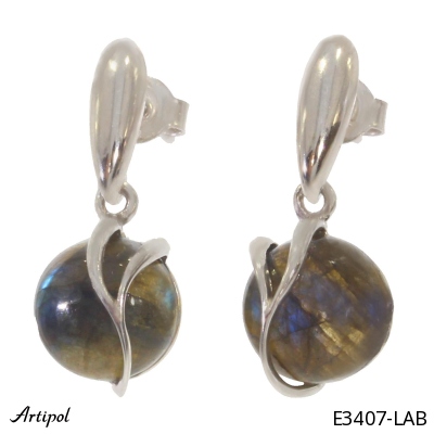 Earrings E3407-LAB with real Labradorite