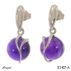 Earrings E3407-A with real Amethyst