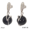 Boucles d'oreilles E3407-ON en Onyx noir véritable