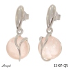 Earrings E3407-QR with real Rose quartz