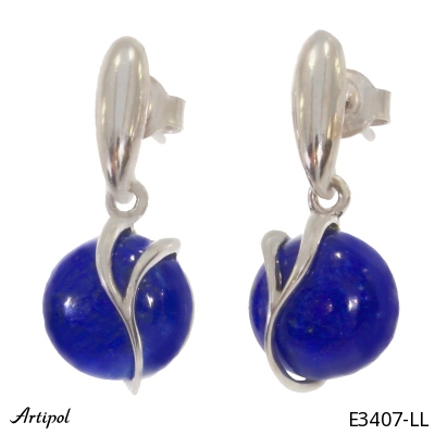 Earrings E3407-LL with real Lapis lazuli