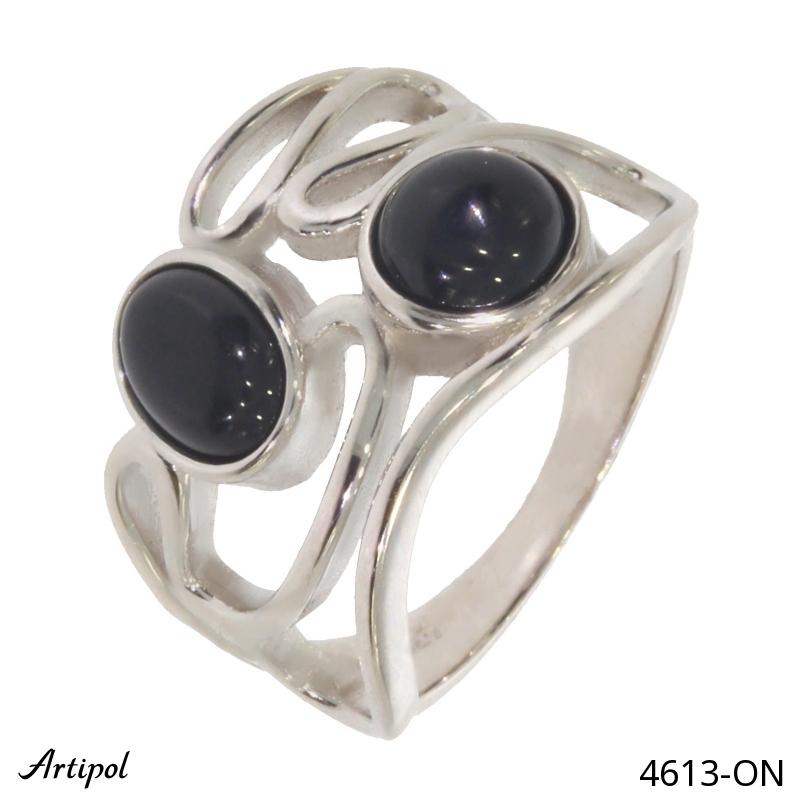 Bague 4613-ON en Onyx noir véritable