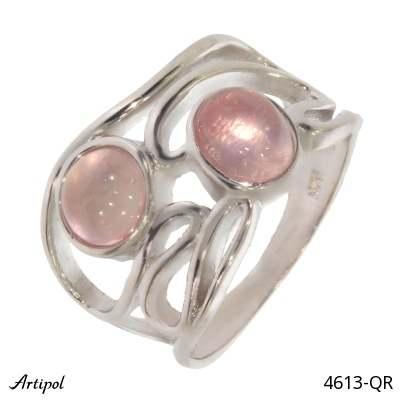 Ring 4613-QR with real Rose quartz