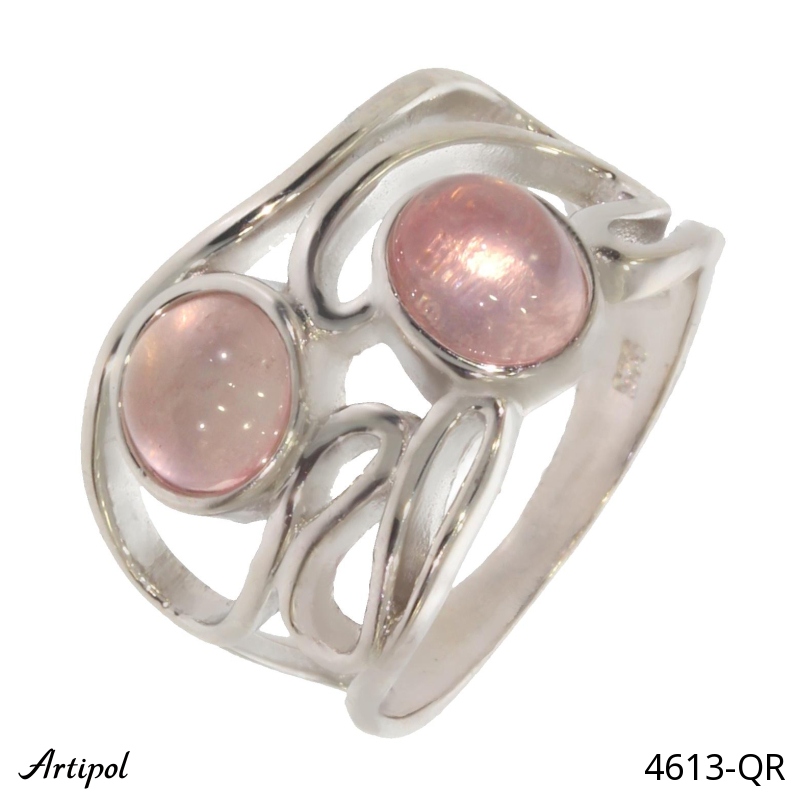 Ring 4613-QR with real Rose quartz