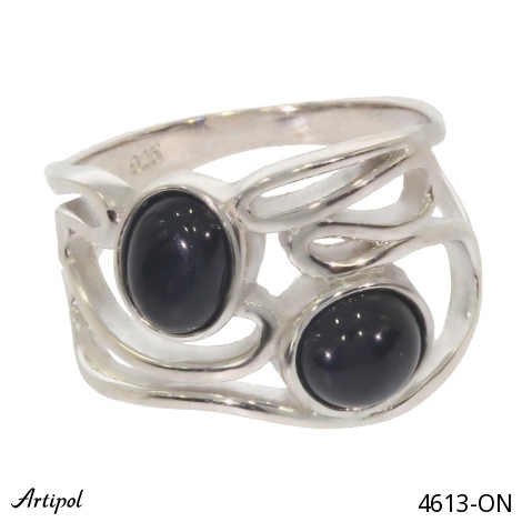 Bague 4613-ON en Onyx noir véritable