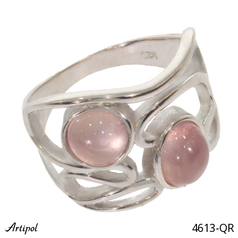 Bague 4613-QR en Quartz rose véritable