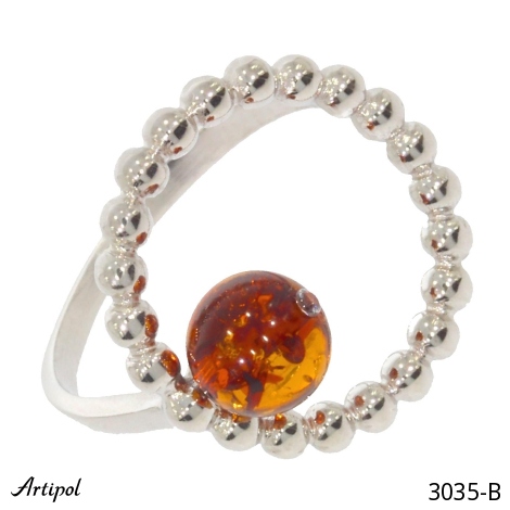 Ring 3035-B mit echter Bernstein
