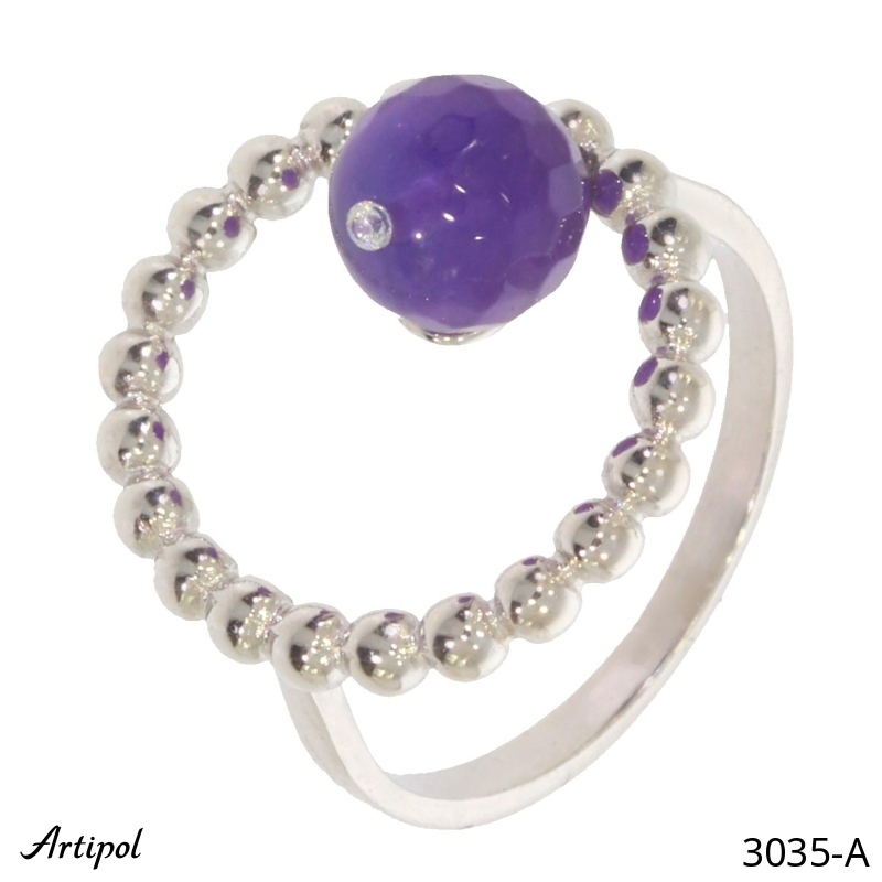 Ring 3035-A with real Amethyst