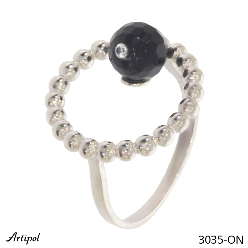 Ring 3035-ON mit echter Schwarzem Onyx