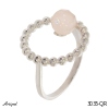 Ring 3035-QR with real Rose Quartz