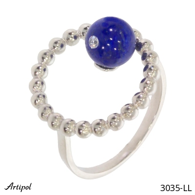 Ring 3035-LL with real Lapis lazuli