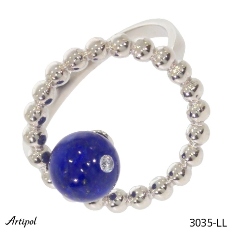 Ring 3035-LL with real Lapis lazuli
