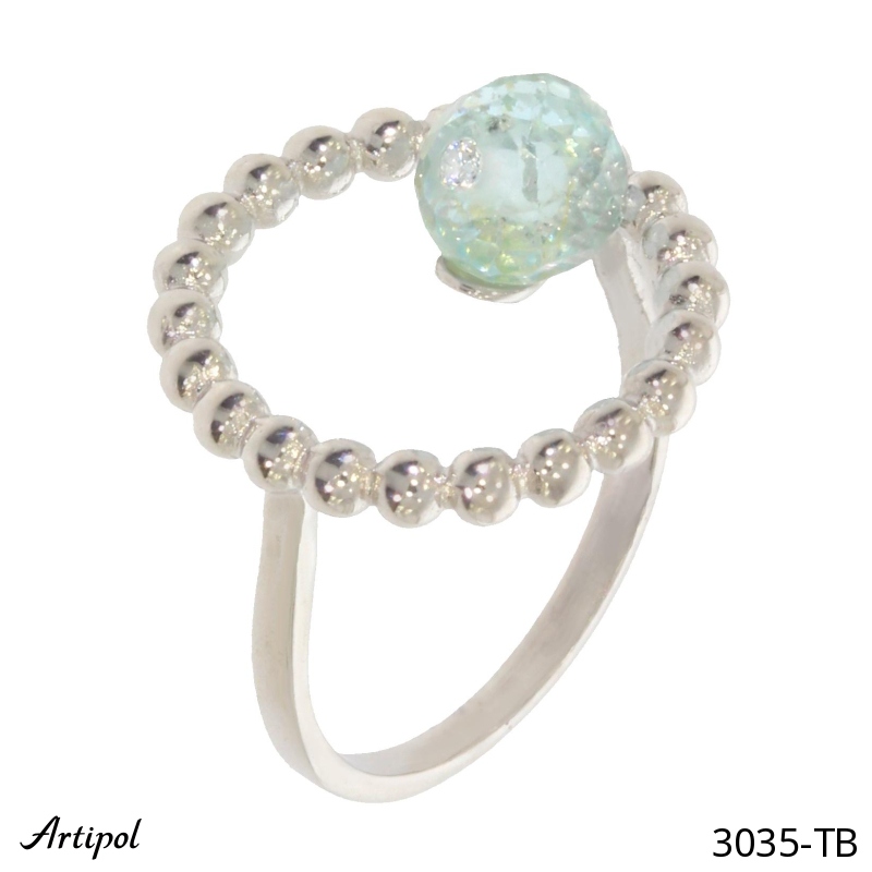 Ring 3035-TB mit echter Blauem Topas