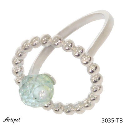 Ring 3035-TB with real Blue topaz