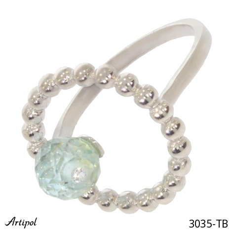 Ring 3035-TB with real Blue Topaz