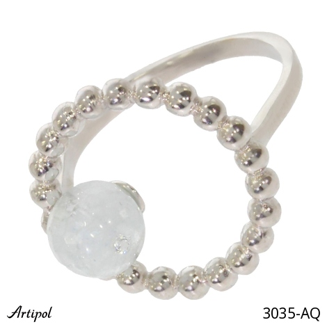 Ring 3035-AQ with real Aquamarine