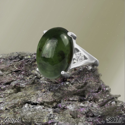 Ring 5807-J with real Jade
