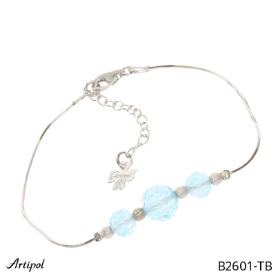 Bracelet B2601-TB with real Blue topaz