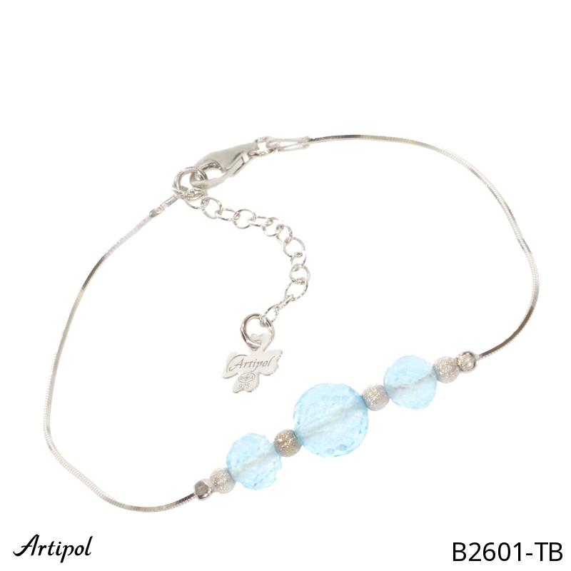 Bracelet B2601-TB with real Blue topaz