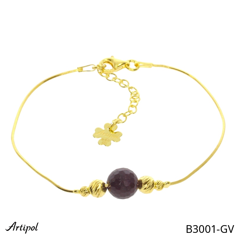 Armreif B3001-GV mit echter Granat