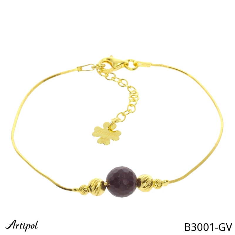 Bracelet B3001-GV en Grenat véritable