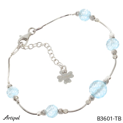Bracelet B3601-TB with real Blue topaz