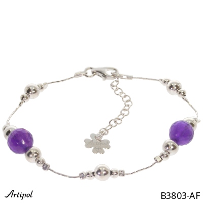 Bracelet B3803-AF with real Amethyst