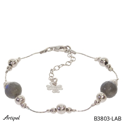 Bracelet B3803-LAB en Labradorite véritable