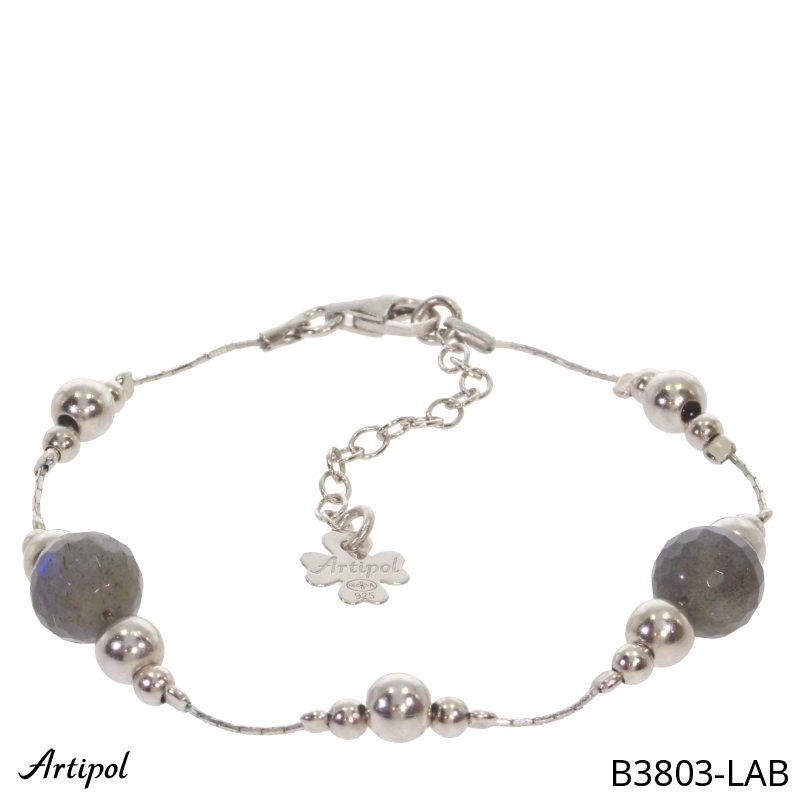 Bracelet B3803-LAB en Labradorite véritable