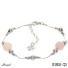 Armreif B3803-QR mit echter Rosenquarz